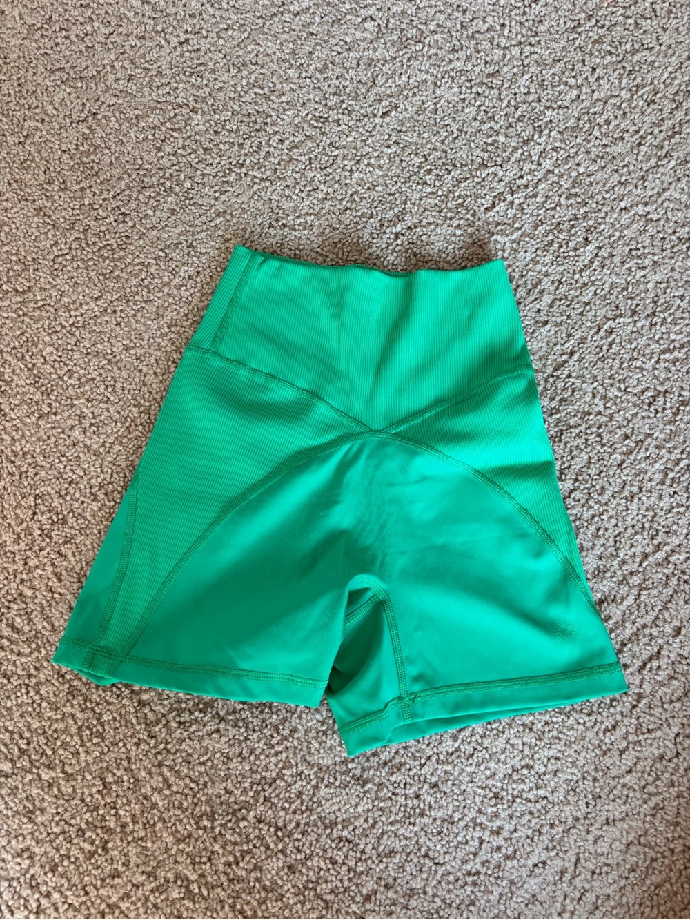 High-Rise Green Bike Shorts